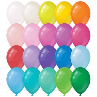 Шары 9" Пастель 20цветов (100шт) MS_58171 MESHU