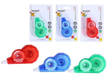 Корректирующая лента "Mazari.ELTO" 8м*5мм ассорти М-4125