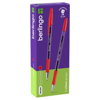 Ручка гелевая "Berlingo.Tribase Gel grip" красная 0,5мм CGp_05024