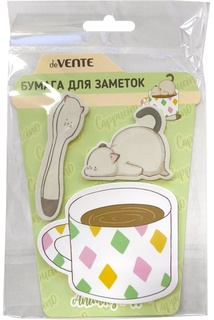 Липкий блок  80*86, 72*23 и 54*35 "deVente.Animals Coffee.Cat" фигурные 3*20л 2010414