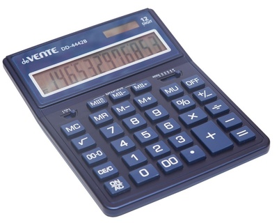 Калькулятор deVENTE 12 разряд 155*204*33мм DD-4442P синий 4031319