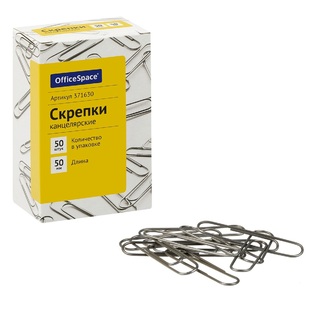 Скрепки 50мм  50шт "Office Space" 371630