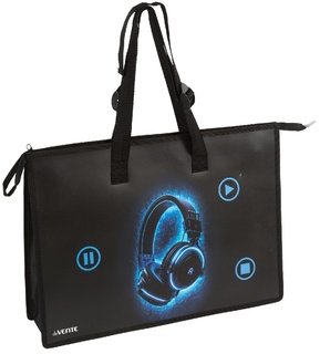 Папка для творчества А3 "DeVente.Headphones" 500мкм 10см молния,с ручками 3075512