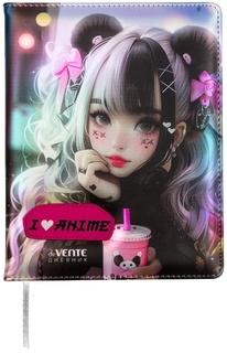 Дневник школьный 1-11 кл обложка поролон "deVente.I Love Anime" иск.кожа 2020535