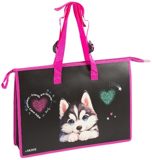 Папка для творчества А3 "DeVente.Cute Husky" 500мкм 10см молния,с ручками 3075511