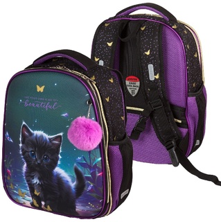 Рюкзак "deVENTE.Choice Lite.Beautiful Cat" 38*29*17см 2отд жесткий 7033524