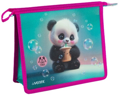 Папка для тетрадей А5 "DeVente.Yummy Panda" 400мкм 1отд 8см молния 8056563
