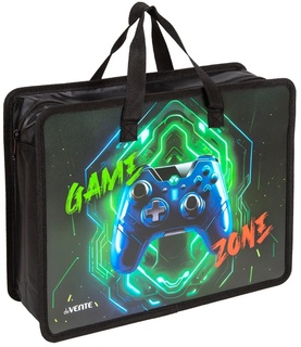 Папка для тетрадей А4 "DeVente.Gamer" 400мкм 1отд 10см молния с ручками 8057505