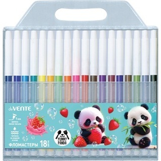 Фломастеры 18цв "deVente.Yummy Panda" невентелир. колпачки 5082521
