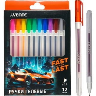 Набор 12 гелевых ручек "deVente.Fast or Last" с блестками 1мм 5051530