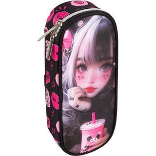 Пенал объемный "deVENTE.I Love Anime" 21*8*5см с откидной планкой на молнии 7023516