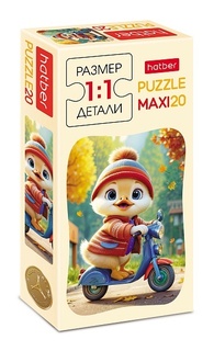 Пазлы Хатбер   20эл MAXI "Утенок на скутере" 20ПЗ5_34719