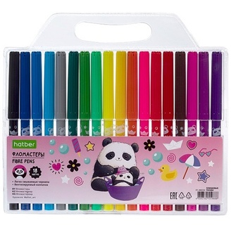 Фломастеры 18цв "Плюшевые панды" FP_088350 Hatber