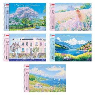 Альбом для рисования 32л "Нежные моменты" спираль 32А4Всп 091535 Хатбер