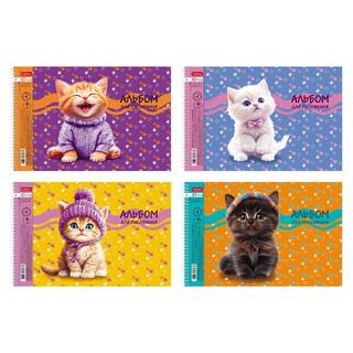 Альбом для рисования 40л "Мы котики" спираль 40А4Всп 091537 Хатбер