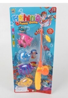 Игра "Рыбалка" магнитная 1 удочка+4 рыбки 37*17см B1685240 393790 (434)