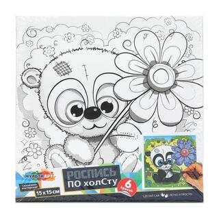 Картина для рисования по контуру "Панда" 15*15см CANV15X15-118847 382563 (5182)
