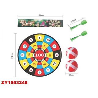 Дартс "Lets play" d=28см на липучках 2дротика, 3 шарика ZY1553248 389429
