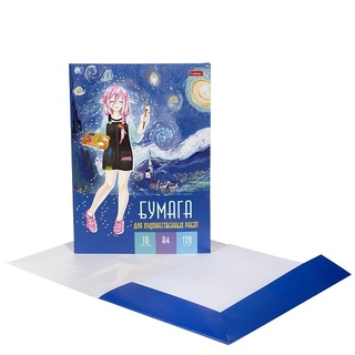 Папка для рисования А4 10л "Аниме.Художница" 120г/м² 10Бр4тВ_30381 085658 Хатбер