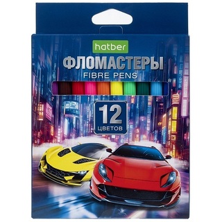 Фломастеры 12цв "Дрифт" FP_089907 Hatber
