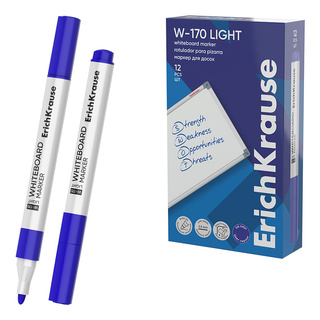 Маркер "ErichKrause.W-170 light" для белых досок синий 2,5мм 63568