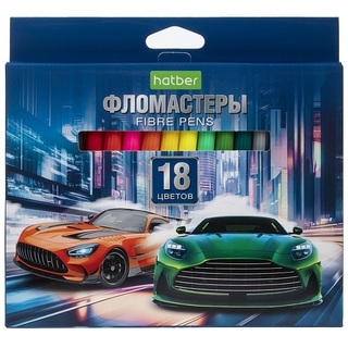 Фломастеры 18цв "Дрифт" FP_089908 Hatber