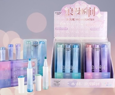 Набор текстовыделителей  3шт "Inmorning.Romantic moment" скошенные ассорти YML-704C (1411)