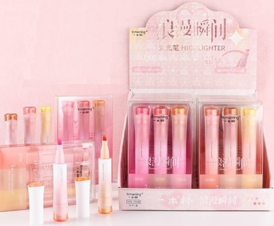 Набор текстовыделителей  3шт "Inmorning.Romantic moment" скошенные ассорти YML-704B (1060)