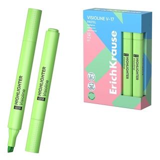 Текстовыделитель "ErichKrause.Visioline V-17 Pastel" зеленый 0,6-4,5мм 56020