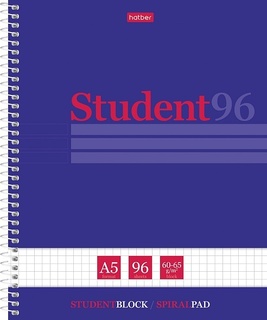 Тетрадь 96 л "Студенту.Синяя" клетка спираль 96Т5лтВ1сп_29868 081331 Хатбер