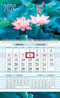 Календарь одноблочный "Цветок лотоса" цветной блок 1Кв1гр4ц_33885 091670 Хатбер