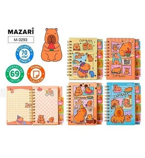 Блокнот "Капибара" 8*12см спираль 69л М-3293 Mazari