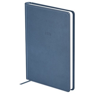 Ежедневник А5  352стр "Winner.Gray" кожзам серо-голубой датир 2026 DdА5_09345 BG