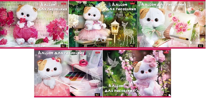 Альбом для рисования 30л "Кошечка Лили" 30А4В 068392 Hatber
