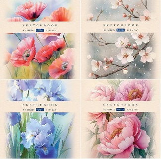 Скетчбук А5  40л "Ботаника" 100г/м² 16,5*16,5см 40Б5лА 092702 Хатбер