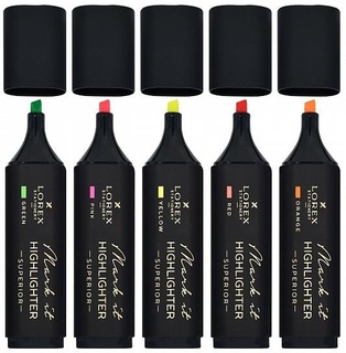 Текстовыделитель "LOREX.Mark it SUPERIOR" ассорти неон 1-5мм LXHLMT-S5D