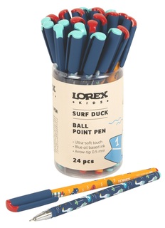 Ручка шариковая "Lorex Kids surf Duck.Slim Soft" масл.синяя 0,5мм иг.ст LXKOPSS-SD (5759)