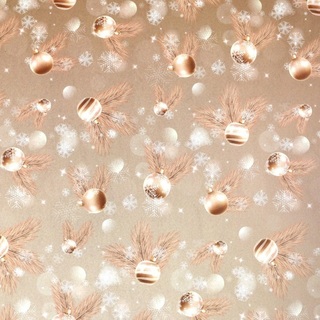 Бумага упаковочная новогодняя "Пудровые шары" 67*97см  15.25.02499