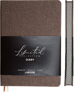 Ежедневник А5  272стр "deVente.Tweed" н/датир иск.кожа цв.срез коричневый  2234656