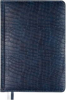Ежедневник А5  336стр "deVENTE.Attomex.Croco" кожзам тиснение синий датир 2026 2332659
