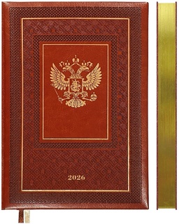 Ежедневник А5  336стр "deVENTE.Symbol" иск.кожа коричневый зол.срез датир 2026 2232623 в коробке