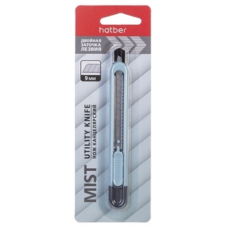 Нож канцелярский малый 9мм "Hatber.Mist" UK_081771