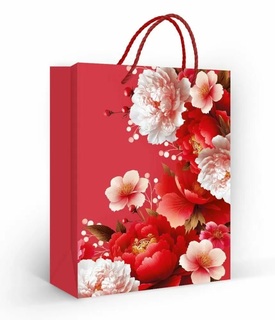 Сумка ламинированная 14*18 "Роскошные цветы" код 477 30000924