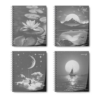 Тетрадь 48 л "Лунный пейзаж" клетка гребень пластик.обл Т208 01545 Светоч