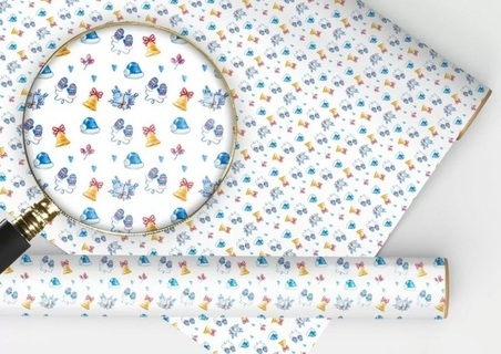 Бумага упаковочная новогодняя "Новогоднее настроение" 67*97см код 404 15.25.02530