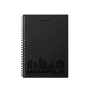 Тетрадь 80 л "MEGAPOLIS" клетка спираль пластик.обл 50656 ErichKrause