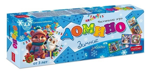 Домино "Зимние забавы" 28 карточек 28ИнД_35242 093309 Хатбер