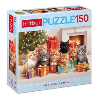 Пазлы Хатбер  150эл "Котята с подарками" 150ПЗ4_35270 097045