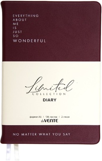 Ежедневник А5  272стр "deVENTE.Jane" н/датир кожзам бордовый 2234691