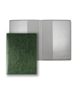 Обложка для паспорта "Passport.Зеленая" кожзам 2203.И-208